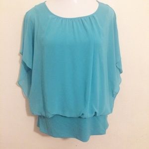 SOLD! Style & Co Sleeveless Turquoise Blouse NTW
